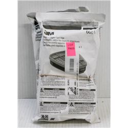BUNDLE OF 2- 2PC 3M 6001 ORGANIC VAPOR CARTRIDGES
