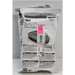 BUNDLE OF 2- 2PC 3M 6001 ORGANIC VAPOR CARTRIDGES