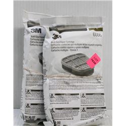 BUNDLE OF 2- 2PC 3M 6006 MULTI GAS/ ORGANIC VAPOR