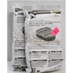 BUNDLE OF 2- 2PC 3M 6006 MULTI GAS/ ORGANIC VAPOR
