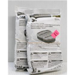 BUNDLE OF 2- 2PC 3M 6006 MULTI GAS/ ORGANIC VAPOR
