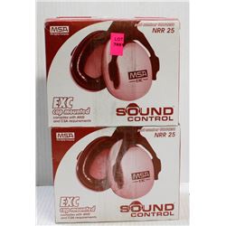 2 BOXES OF MSA NRR25 DB  SOUND CONTROL EXC CAP