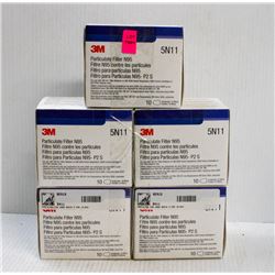 5 BOXES OF 10 3M PARTICULATE N95 MASK FILTERS;