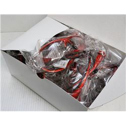 12 PAIR ZENITH RED FRAME CLEAR LENS SAFETY GLASSES
