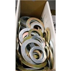 BOX OF ASSORTED METAL WASHERS