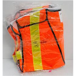 LOT OF 3 NEW SAFETY REFLECTIVE VESTS, SIZE X-LARGE
