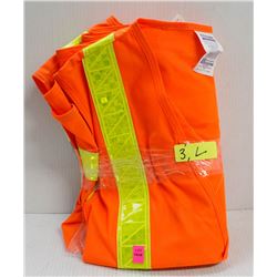 LOT OF 3 NEW NORTH HI-VIS SAFETY VESTS, SIZE LRG