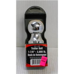 NEW TOWPRO TRAILER BALL, 1-7/8", 2,000LBS