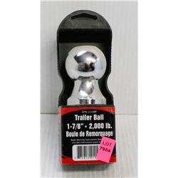 NEW TOWPRO TRAILER BALL, 1-7/8", 2,000LBS