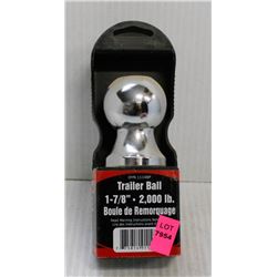 NEW TOWPRO TRAILER BALL, 1-7/8", 2,000LBS