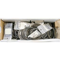 BOX OF ASSORTED METAL RINGS