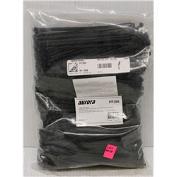 BAG OF 1000 AURORA 6 INCH CABLE TIES, BLACK