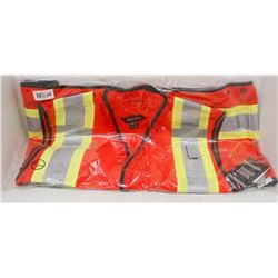 NEW DURATECH RED SAFETY VEST SIZE 2XL