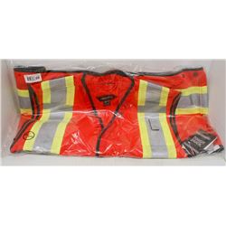 NEW DURATECH RED SAFETY VEST SIZE 2XL