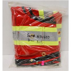 NEW DURATECH RED SAFETY VEST SIZE 3XL
