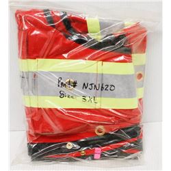 NEW DURATECH RED SAFETY VEST SIZE 3XL