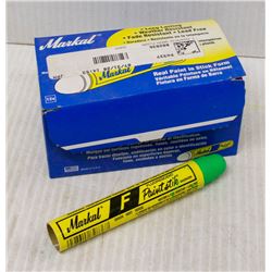 CASE OF 12 MARKAL PAINTSTIKS, FLOURESCENT GREEN