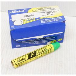 CASE OF 12 MARKAL PAINTSTIKS, FLOURESCENT GREEN