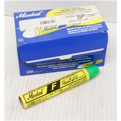 CASE OF 12 MARKAL PAINTSTIKS, FLOURESCENT GREEN