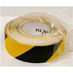ROLL OF BLACK & YELLOW ANTI-SKID TAPE, 2" X 60"