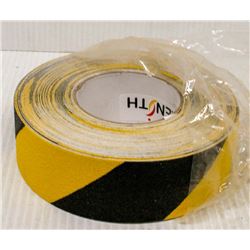 ROLL OF BLACK & YELLOW ANTI-SKID TAPE, 2" X 60"