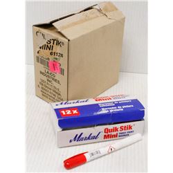 CASE OF 48 QUIK STIK MINI PAINT MARKERS - RED