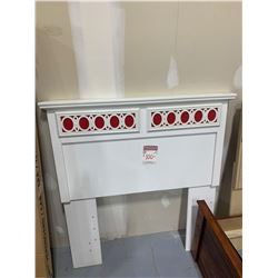 White Twin size laquer headboard