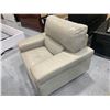 Image 2 : Italian Style IvoryÂ soft Leather Lounge Chair