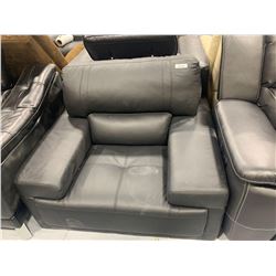 Black Leather Bonded Leather Sofa chair