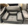 Image 1 : Black Leather Bonded Leather Sofa chair