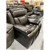Image 2 : Brown Stitched Bonded Leather Recliner