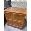 Image 1 : Signature Wood Grain Double Door night stand, knobs inside