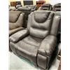 Image 2 : Milano Leather Brown Reclining Sofa Chair