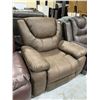 Image 3 : Cowhide Style Brown Leather Recliner