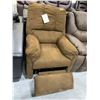 Image 2 : Upholstered Microfiber Tan Reclining chair
