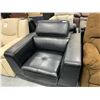 Image 1 : Euro Style Black Bonded Leather Chair with adjustable headrest