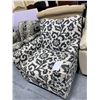 Image 1 : Upholstered black  white floral print sofa chair