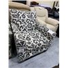 Image 2 : Upholstered black  white floral print sofa chair