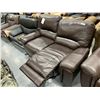 Image 2 : Brown Leather double seat reclining loveseat
