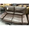 Image 3 : Brown Leather double seat reclining loveseat