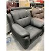Image 1 : Black Leather Over Stuffed Sofa Lounge Chair