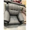 Image 2 : Black Leather Over Stuffed Sofa Lounge Chair