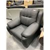 Image 3 : Black Leather Over Stuffed Sofa Lounge Chair