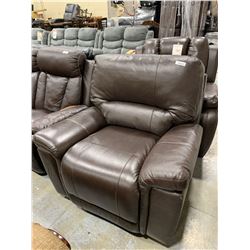 Brown Bonded Leather Recliner Chair ( small scuff on arm)