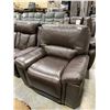 Image 1 : Brown Bonded Leather Recliner Chair ( small scuff on arm)