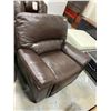 Image 2 : Brown Bonded Leather Recliner Chair ( small scuff on arm)
