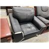 Image 1 : Euro Style Black  White Leather occasional chair