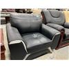 Image 2 : Euro Style Black  White Leather occasional chair