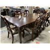 Image 3 : Large ornate Dining Table with 6 matching chairs ( 2 captains  4 side) includes 2 leafs, floor model
