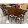 Image 4 : Large ornate Dining Table with 6 matching chairs ( 2 captains  4 side) includes 2 leafs, floor model